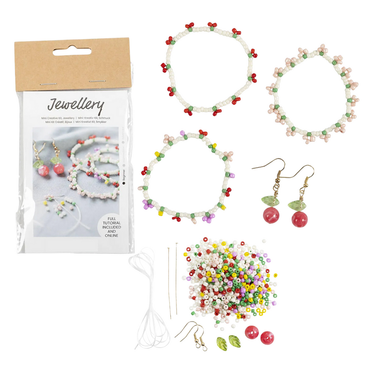 Mini Jewellery Craft Kit for Kids | Makes 3 Bracelets & Earrings