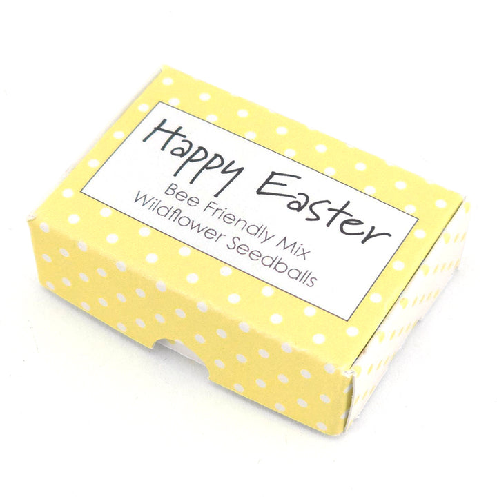 Happy Easter | Springtime Polka Dots | 6 Seedball Box | Bee Mix | Cracker Filler