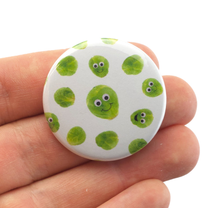 Googly Eyed Sprout | 38mm Button Pin Badge | Mini Gift | Cracker Filler