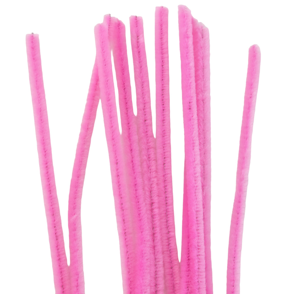 Single Colour | 30cm Craft Pipecleaners | Chenille Stems | 6mm Wide | Pack of 10