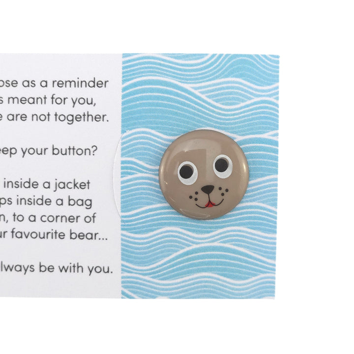 Sealed With a Kiss | Button Wishes Sew On Token | Mini Gift | Cracker Filler