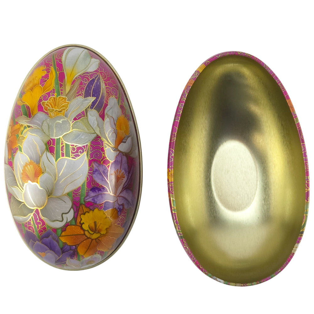 Cloisonne | Two Part Easter Egg | Fillable Tin | Flat Bottomed | 11cm