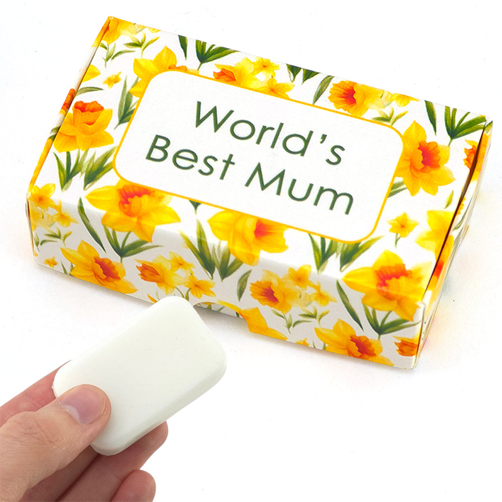 World's Best Mum | Bergamot | 20g Travel Soap Bar | Cracker Filler Gift