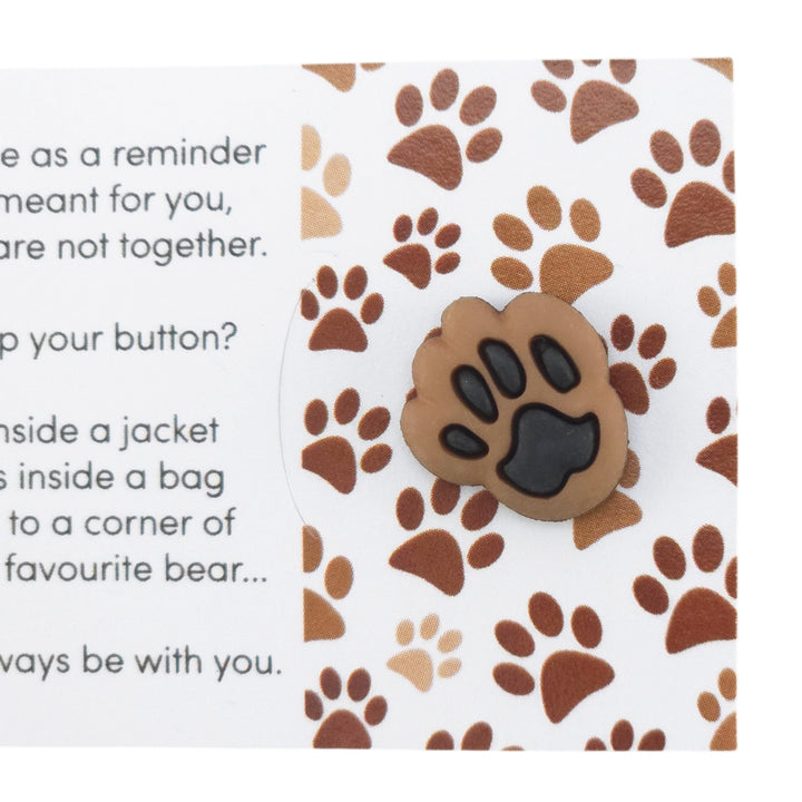 Be Paws-ative | Button Wishes Sew On Token | Mini Gift | Cracker Filler