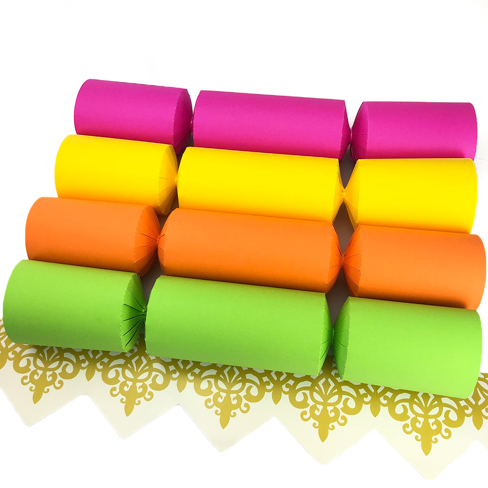 Neon Tones | Craft Kit to Make 16 Crackers | Recyclable | Cracker Making