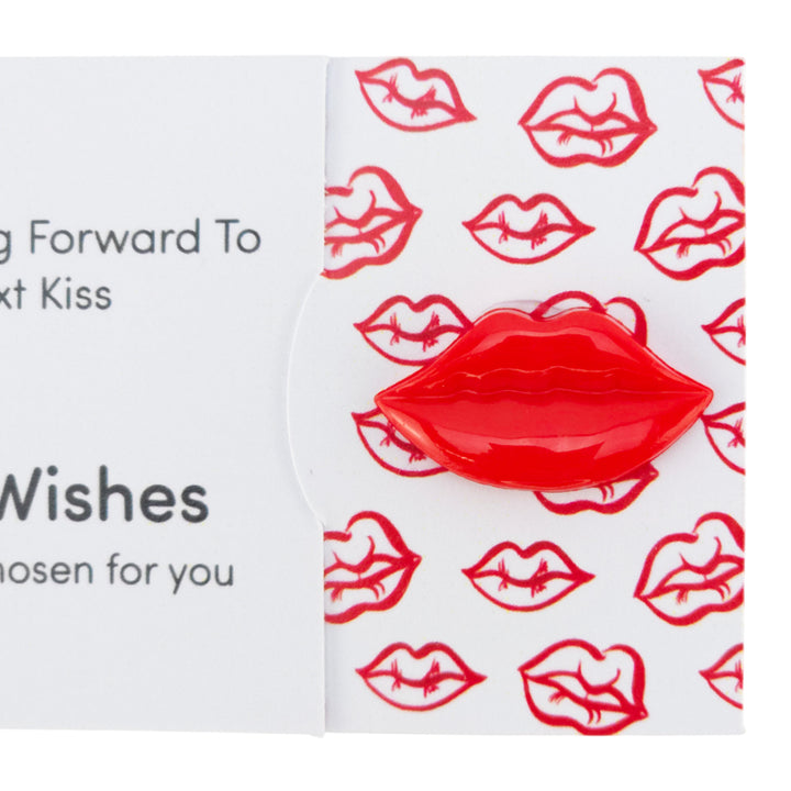 Always Looking Forwards To Next Kiss | Button Wishes Sew On Token | Little Gift