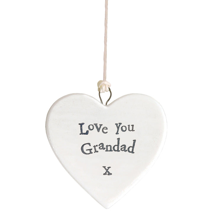 Love You Grandad Heart | Little Porcelain Ornament | Cracker Filler Gift