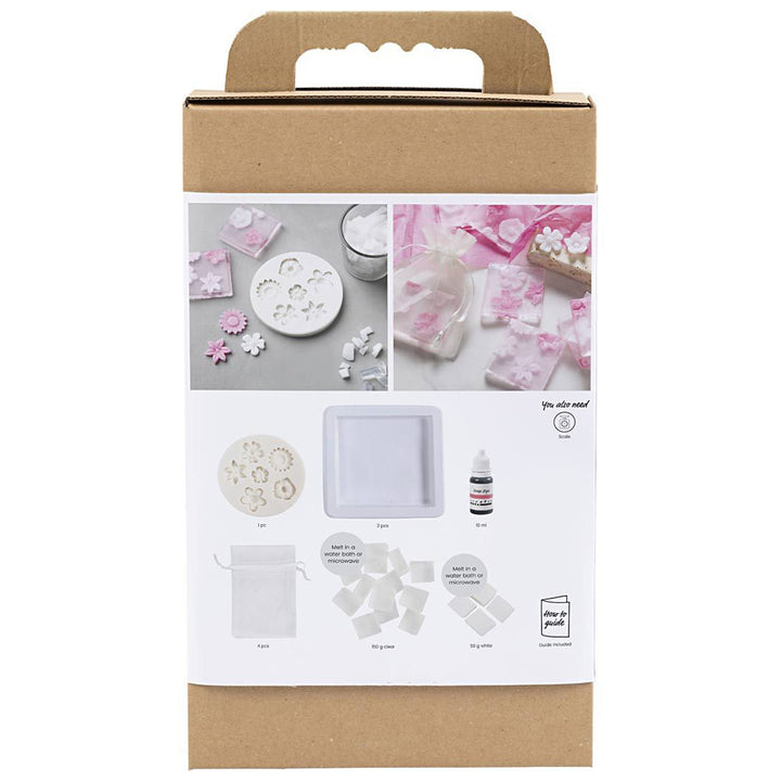Pretty Flower Soaps | Soap Making Complete Craft Kit | Makes 8 | Gift Idea