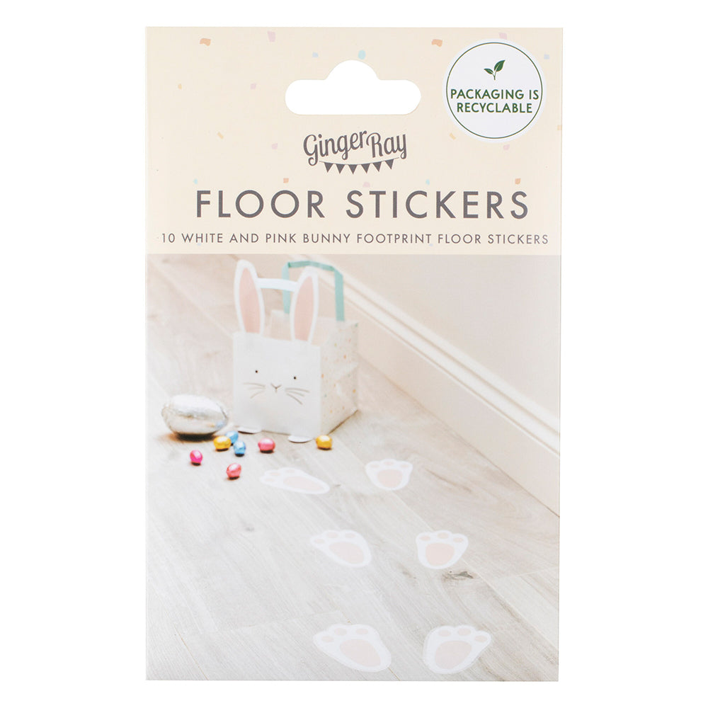 Easter Bunny Footprint Floor Stickers | Egg Hunts & Easter Parties