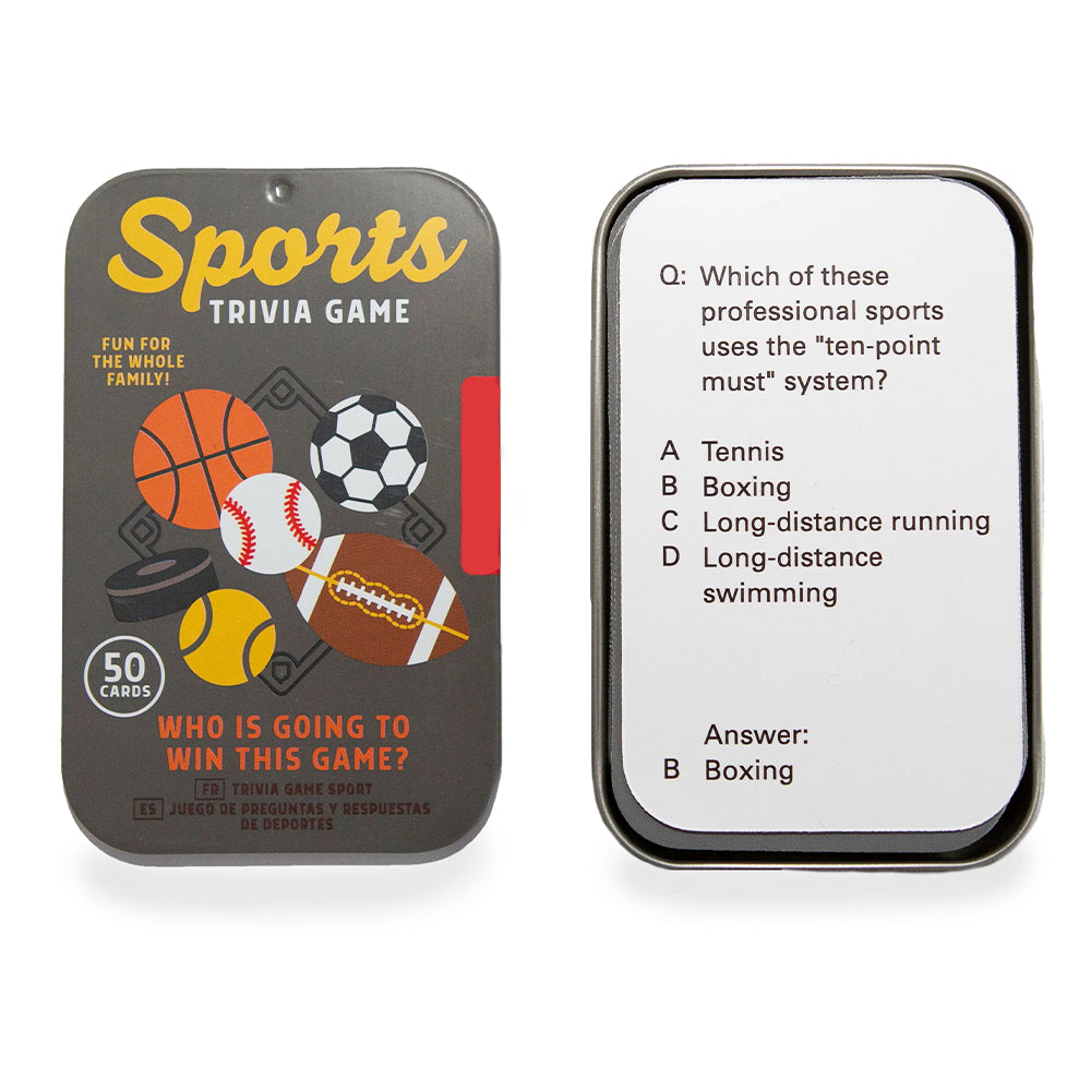 Sports Trivia Card Game | Gift in a Tin | Mini Gift | Cracker Filler