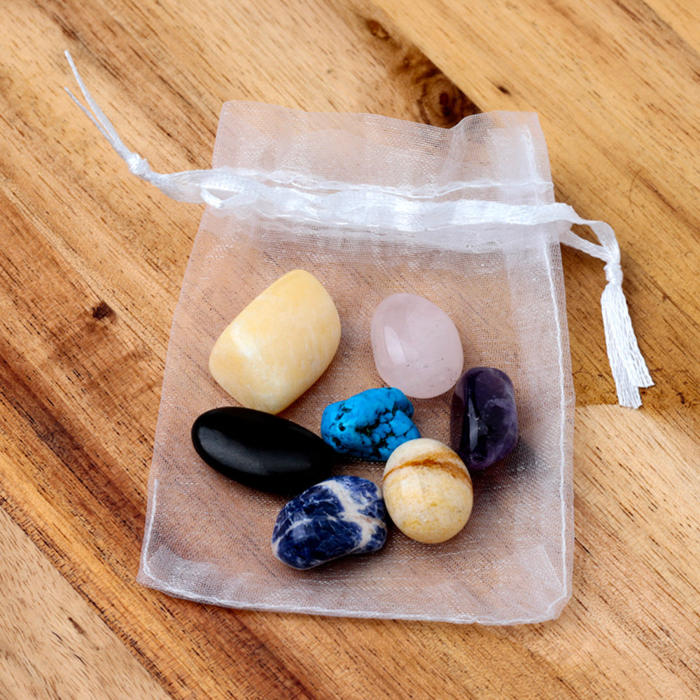 Little Bag of 7 Chakra Stones | Mindfulness | Mini Gift | Cracker Filler