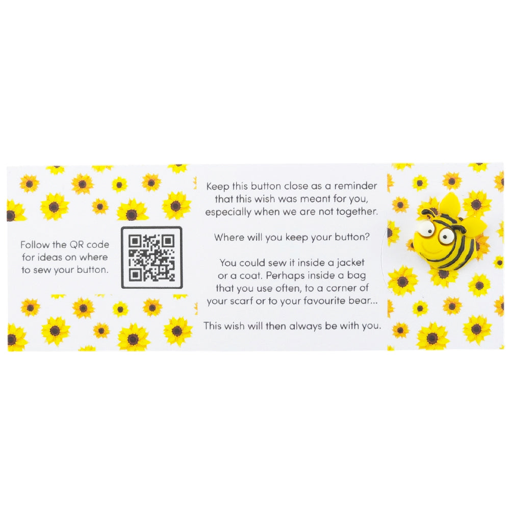 Save the Bees, Protect Our Planet | Button Wishes Sew On Token | Cracker Filler