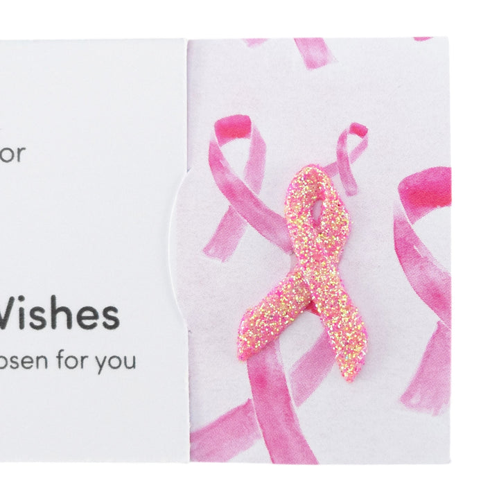 Survivor | Pink Ribbon | Button Wishes Sew On Token | Mini Gift | Cracker Filler