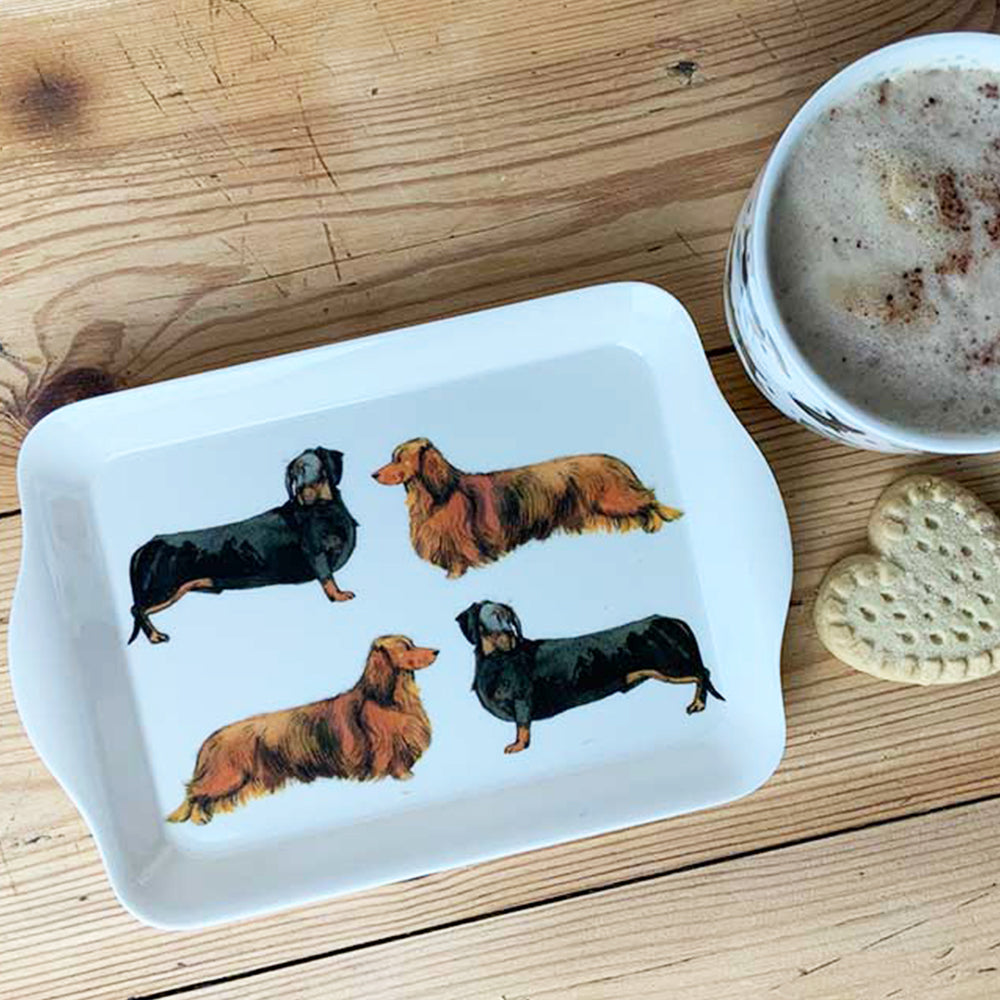 Dachshund | Sausage Dogs | Small Melamine Tray | 21 x 14.5cm | Little Gift