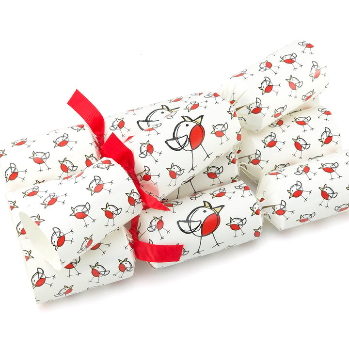 Chirpy Robin | 4 Ready to Fill Christmas Crackers | Just Add Gifts