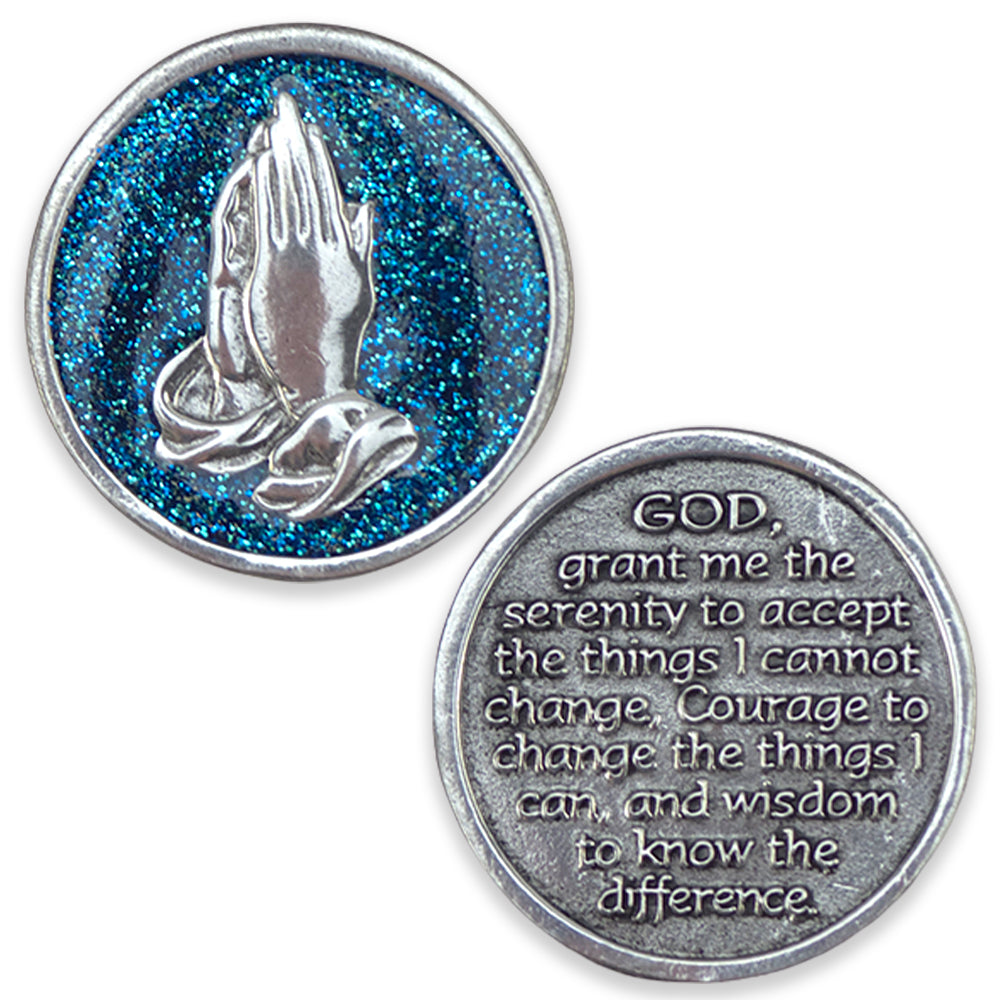 Serenity | Enamelled Pocket Token | Little Christian Gift | Cracker Filler