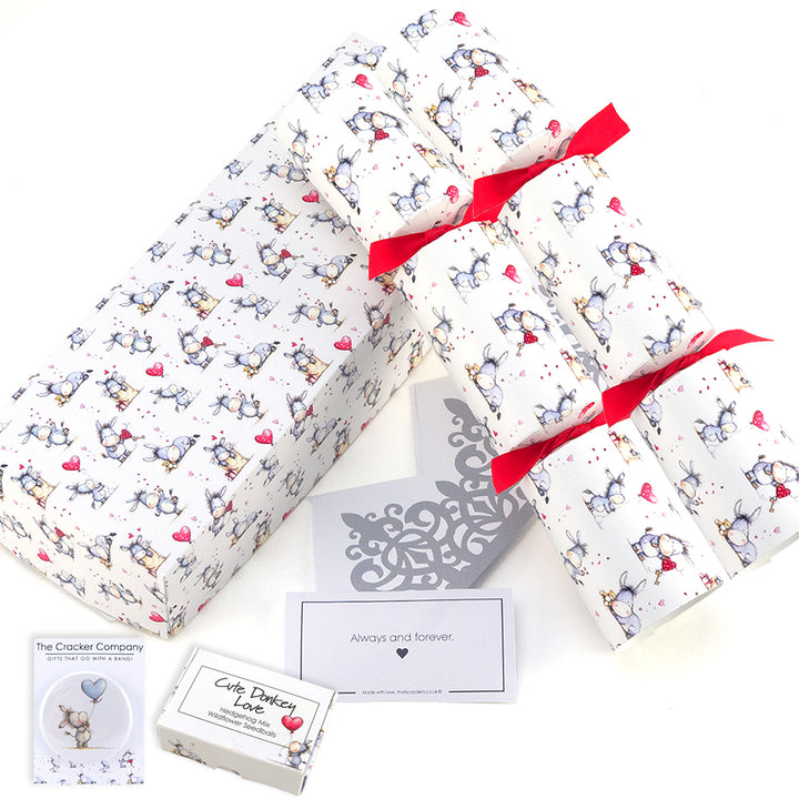 Cute Donkey Love | Pair of Filled Valentine&