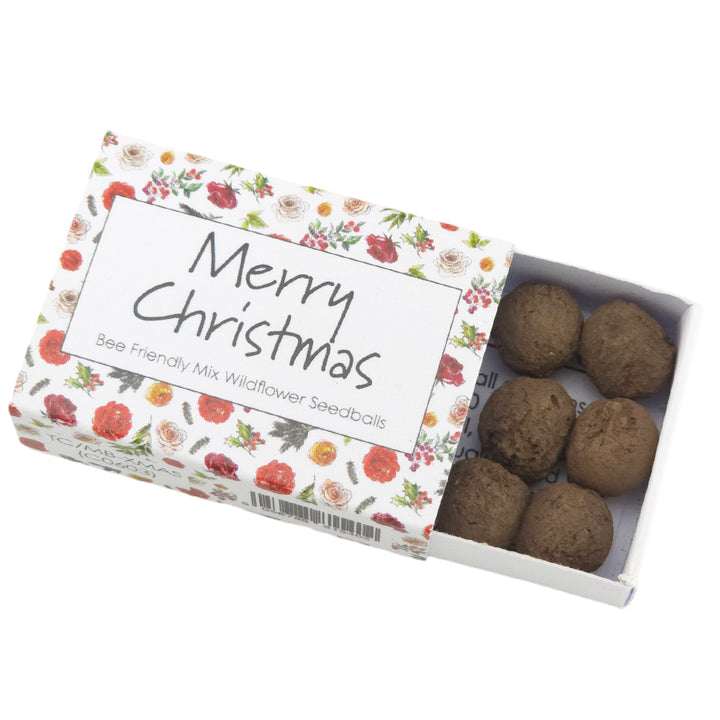 Christmas Flora | Merry Christmas | Bee Mix Seedballs | Cracker Filler Mini Gift