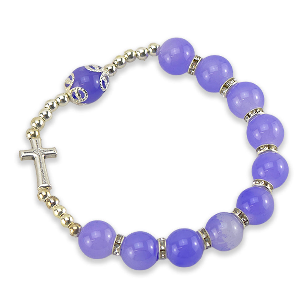 Lavender Rosary Bracelet | Christian Faith | Cracker Filler Gift
