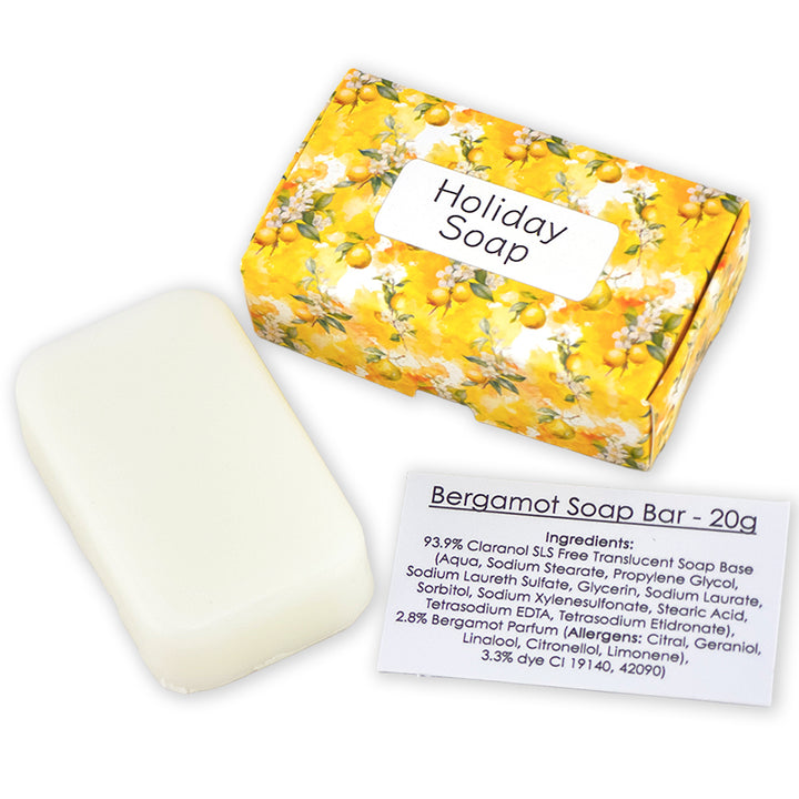Holiday Soap | Bergamot | 20g Travel Soap Bar | Little Gift | Cracker Filler