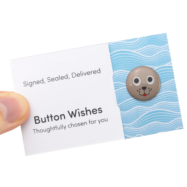 Signed, Sealed, Delivered | Button Wishes Sew On Token | Cracker Filler