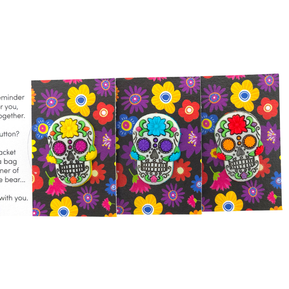 Dia de los Muertos | Gothic | Button Wishes Sew On Token | Cracker Filler