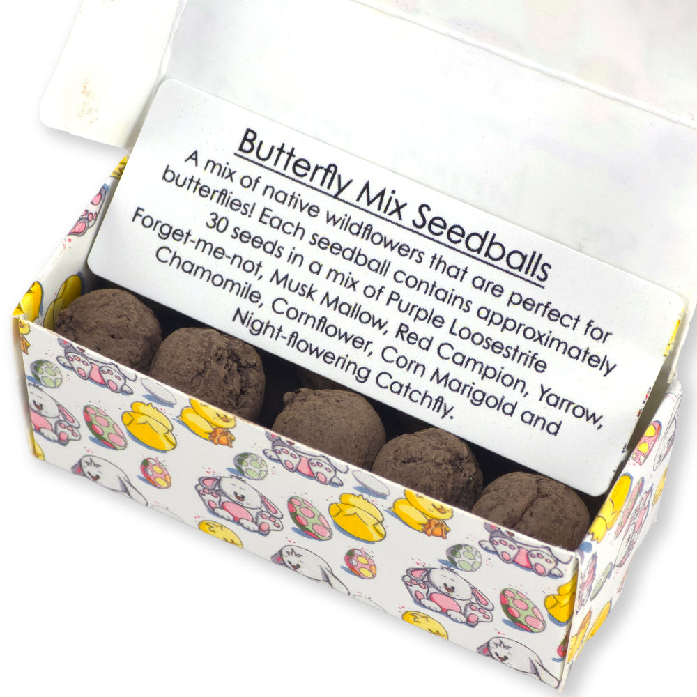 Easter Bunny Poos | Box of 20 Butterfly Mix Seedballs | Cracker Filler Gift