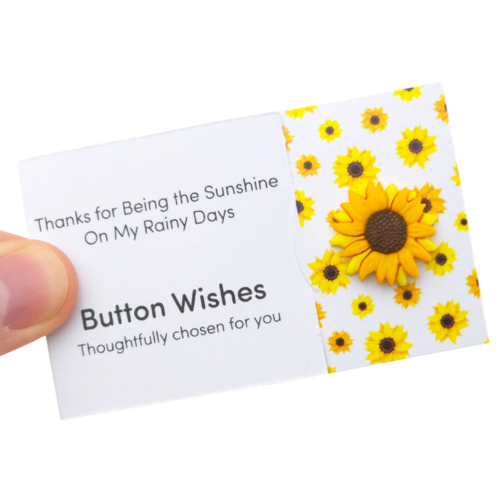 Thanks for Being the Sunshine On My Rainy Days | Button Wishes | Cracker Filler