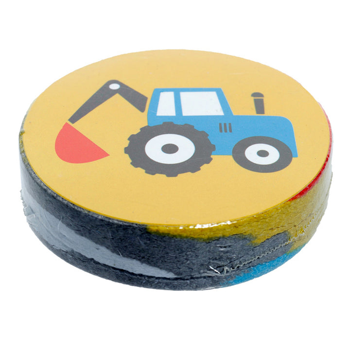 Little Tractors | Compressed Flannel | Single | Mini Gift | Cracker Filler