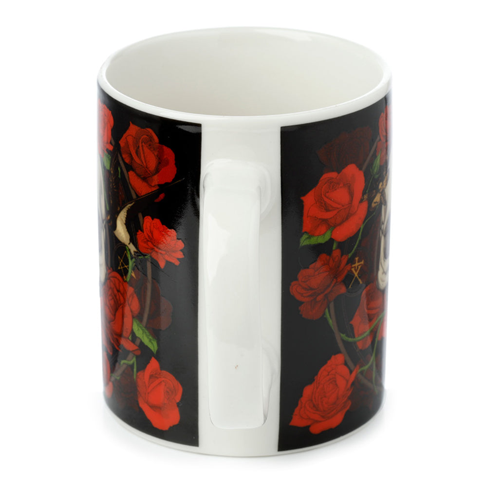 Skulls & Roses | Gothic | Porcelain Mug | Boxed Gift Idea