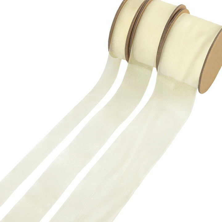 Organza Ribbons | 16mm to 50mm Wide | 5m Reel | Crafts &amp; Cracker Making