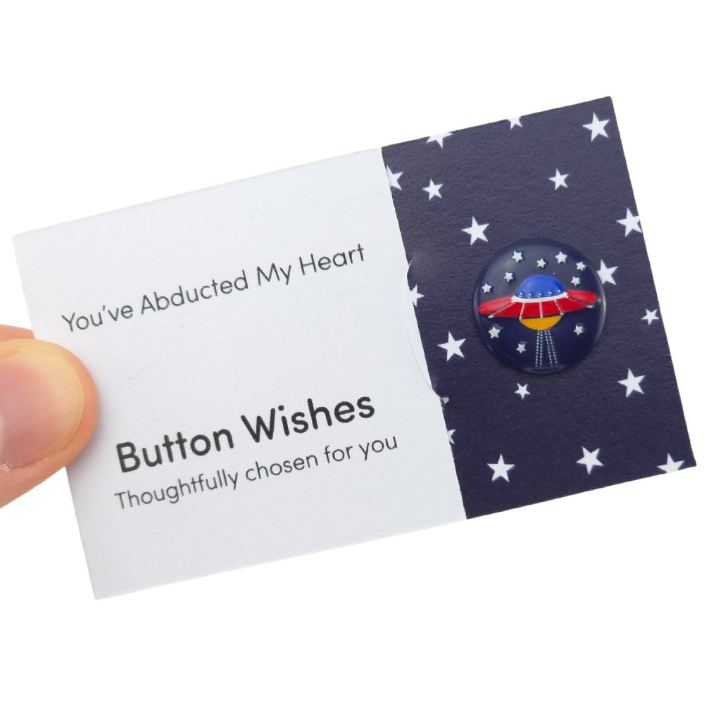 You've Abducted My Heart | Button Wishes Sew On Token | Cracker Filler