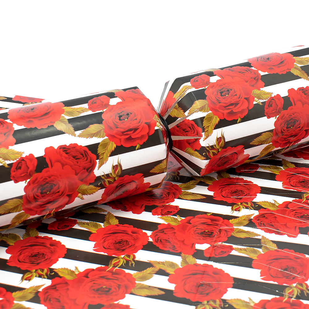Halloween Red Rose | Kit to Make 6 Crackers with Ribbons | Make &amp; Fill Your Own