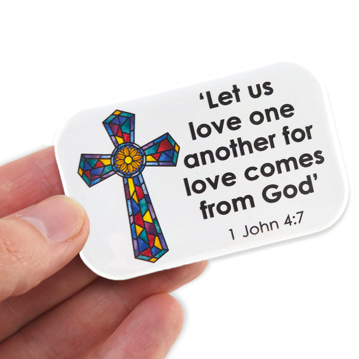 Let us love one another for love comes from God | Fridge Magnet | Cracker Filler