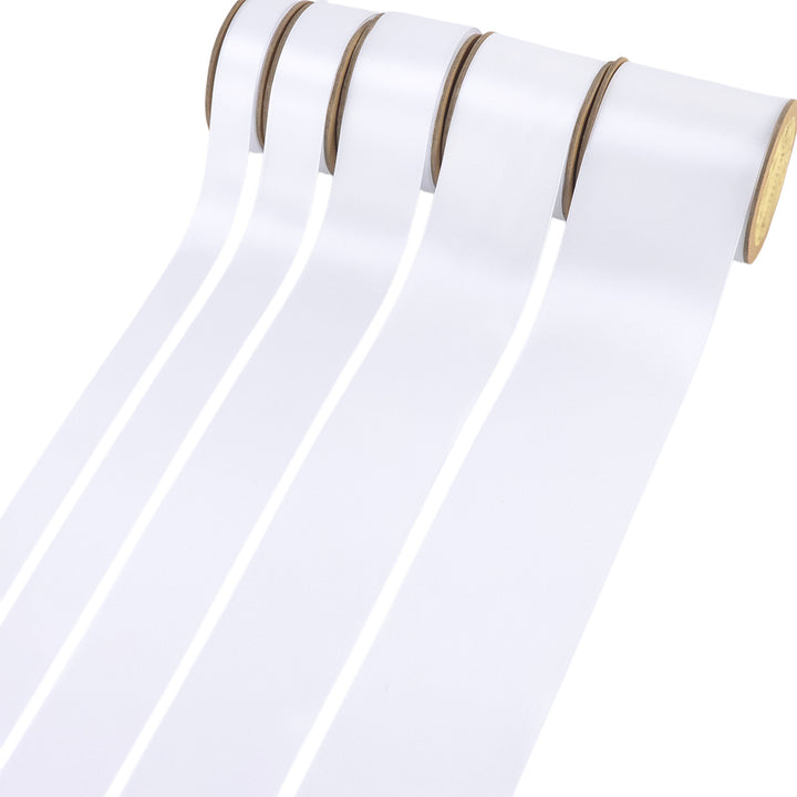 White Wedding Satin Ribbon | 18mm to 70mm Wide | Crafts & Cracker Making