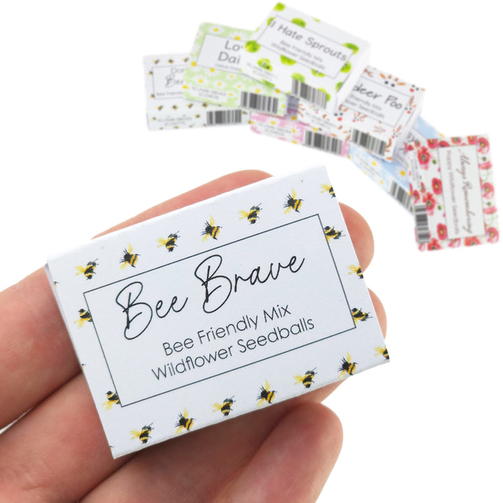 Bee Brave | Seedball Matchbox | Bee Mix | Cracker Filler | Mini Gift