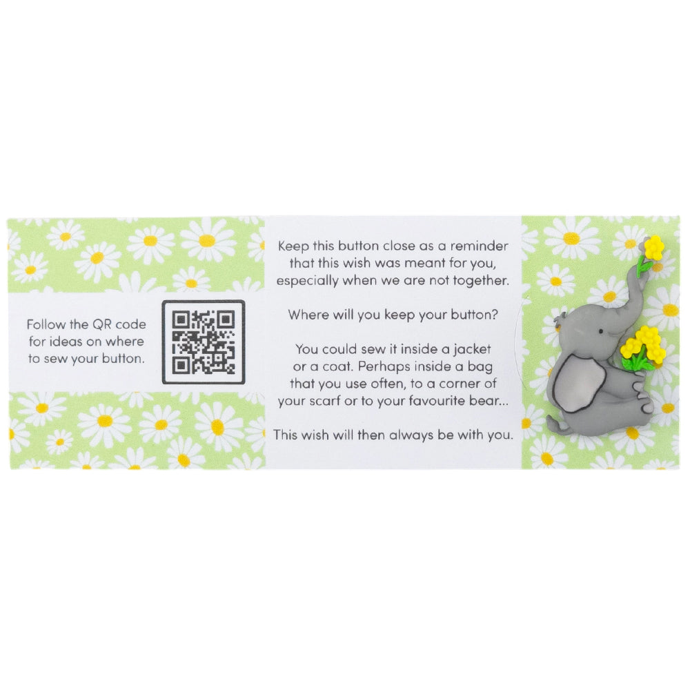 Never Forget That I Love You | Button Wishes Sew On Token | Mini Cracker Filler