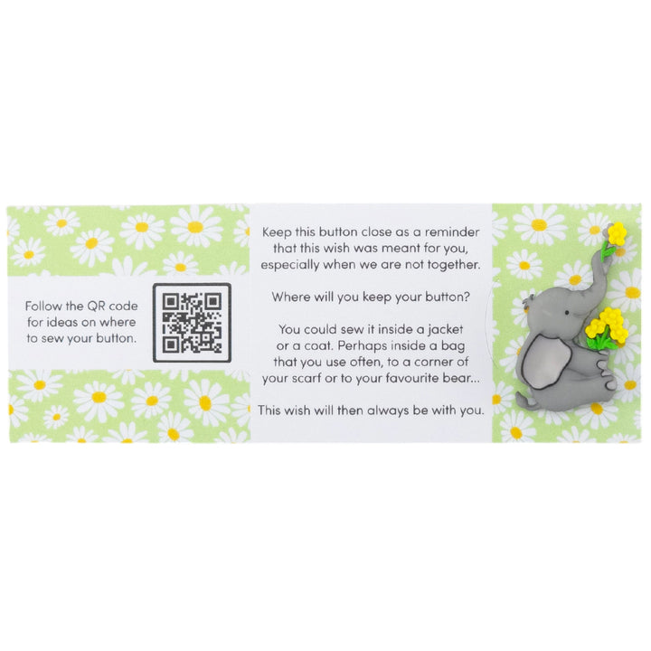 Never Forget That I Love You | Button Wishes Sew On Token | Mini Cracker Filler