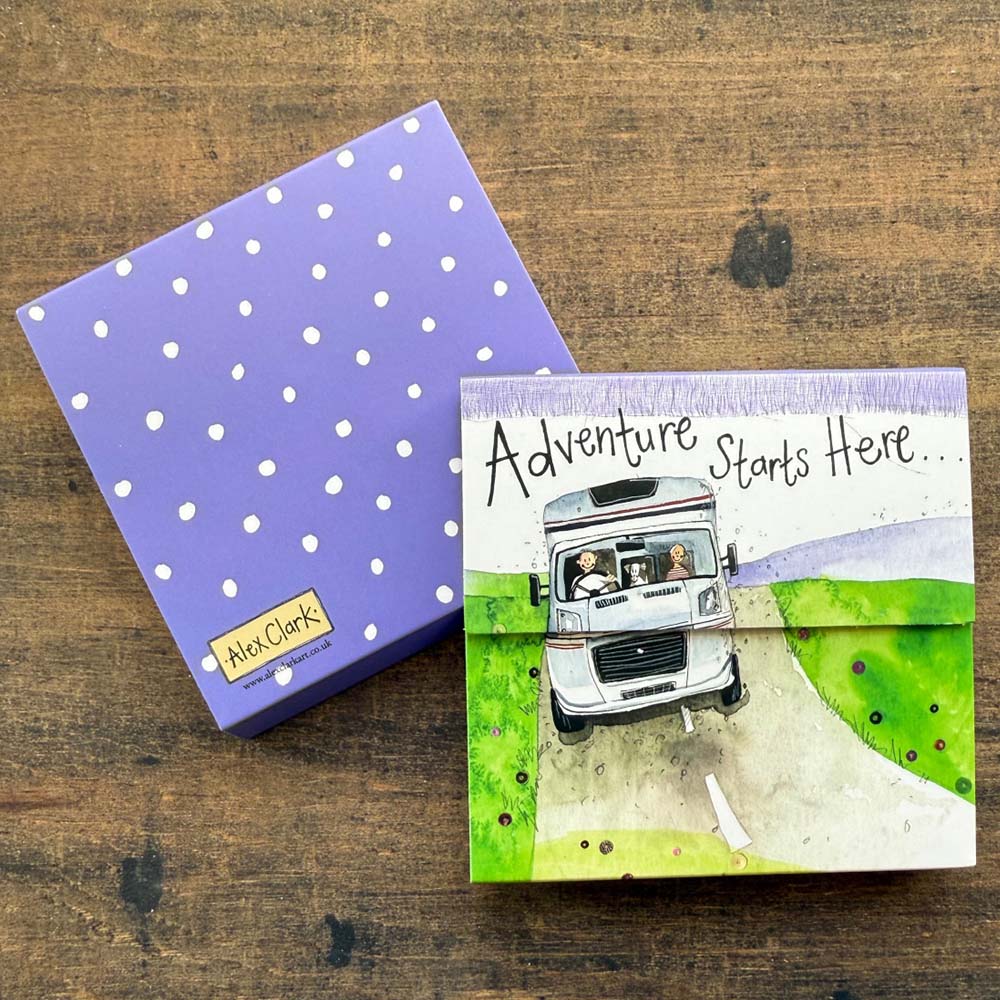 Adventure Starts Here | Mini Motorhome Notepad | Magnet Shut | Little Gift