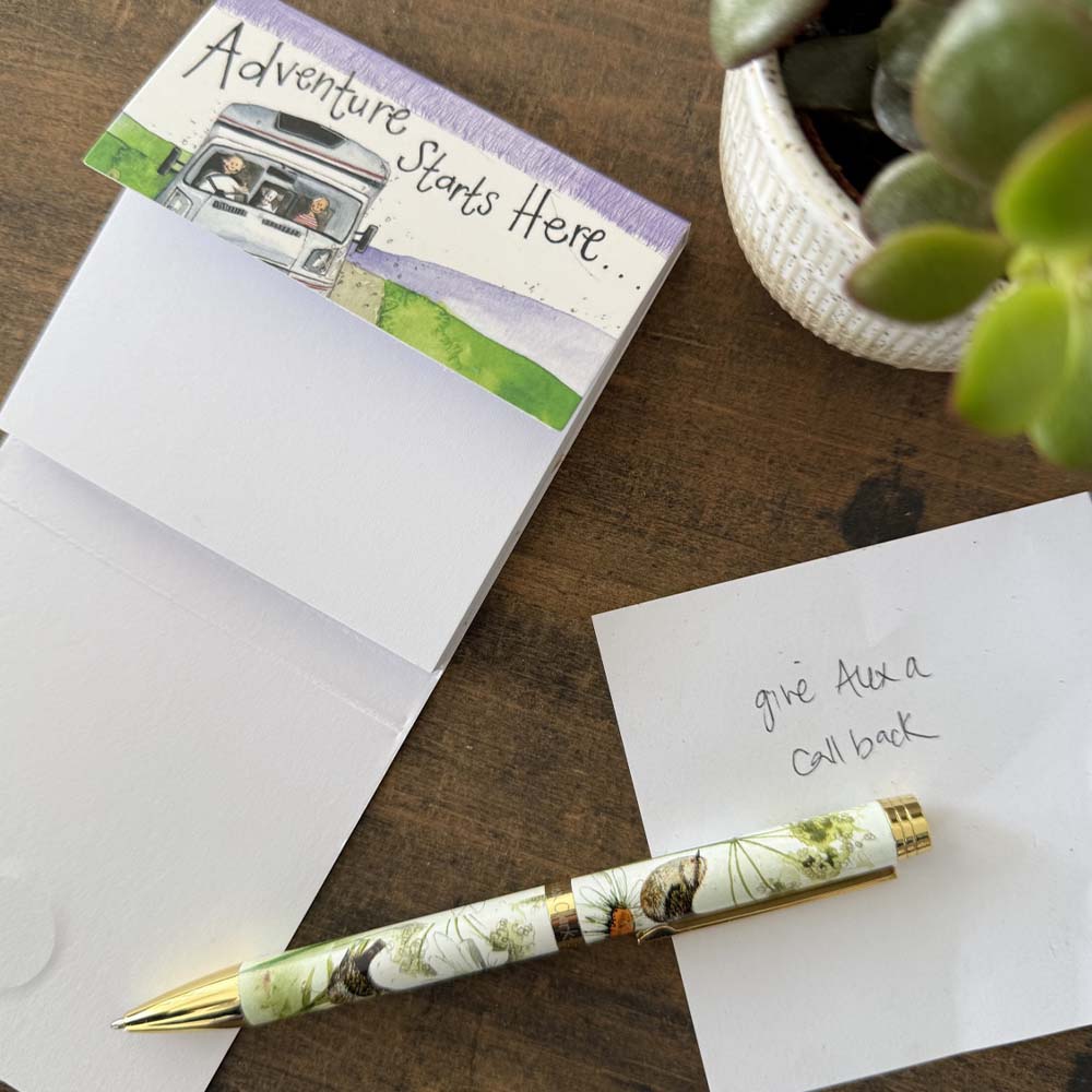 Adventure Starts Here | Mini Motorhome Notepad | Magnet Shut | Little Gift