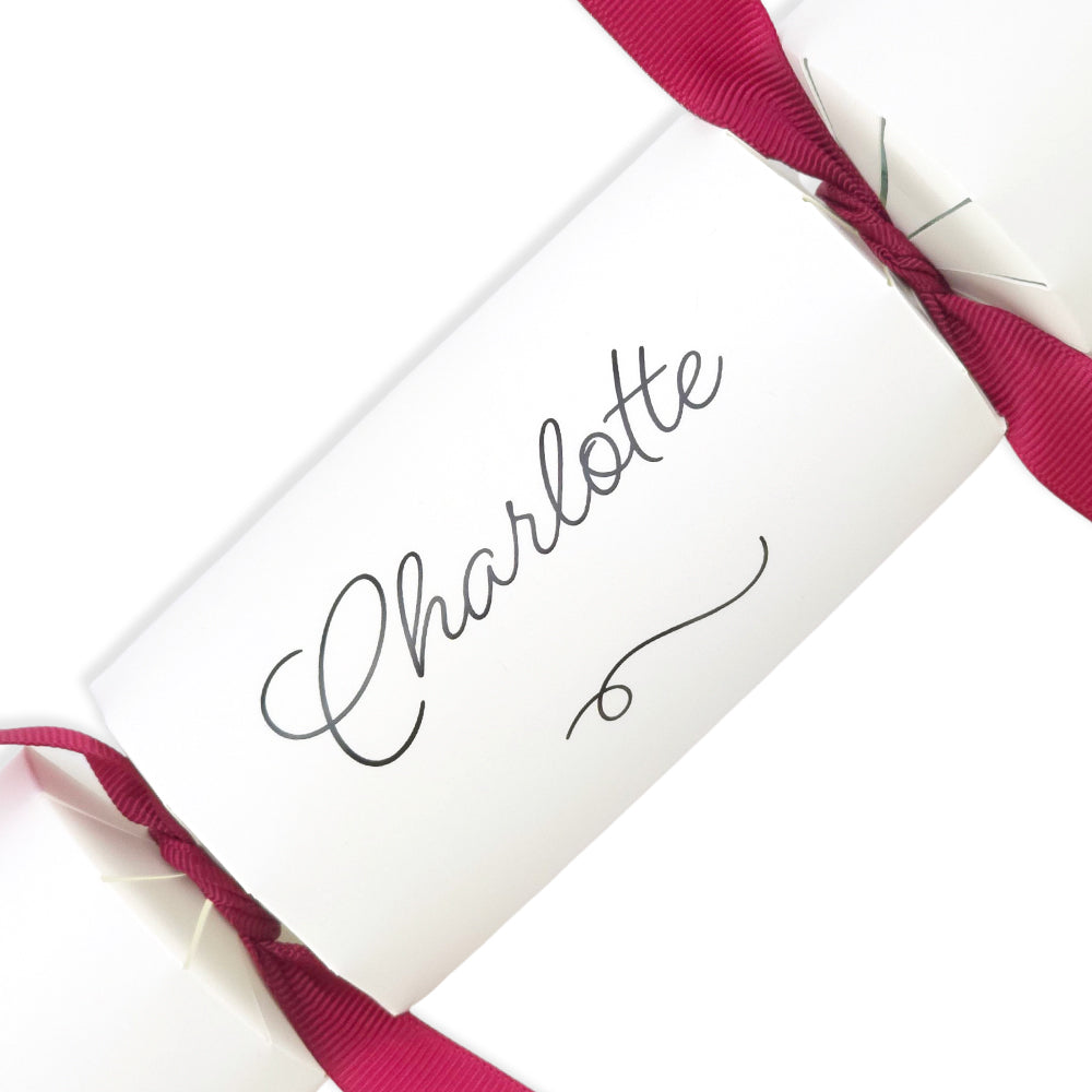 Personalised Calligraphy Name Printed Crackers | Craft Kit | Add Your Own Names  | Minimum 4