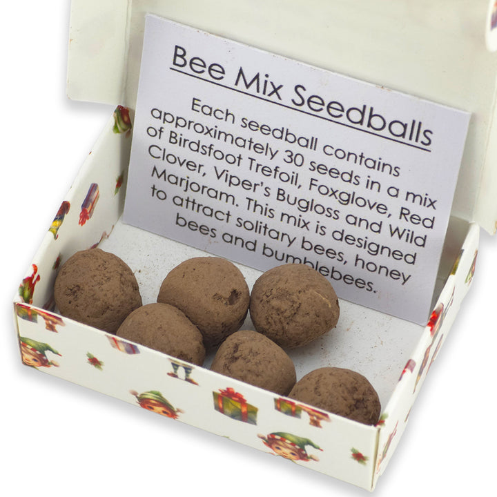 Naughty Elf Poos | 6 Seedball Matchbox | Bee Mix | Cracker Filler | Little Gift