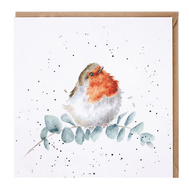 Eucalyptus Robin | Blank Card | 15x15cm | Wrendale Designs