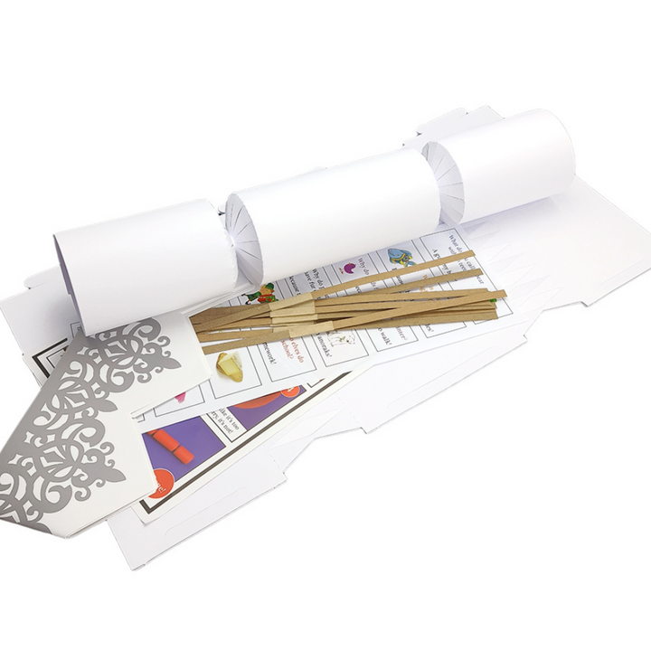 Basic White Make & Fill Your Own DIY Recyclable Christmas Cracker Craft Kit