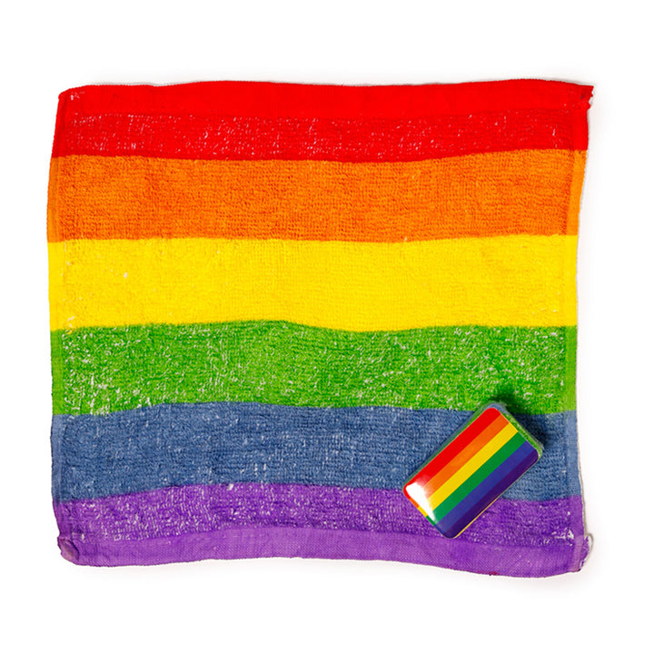 Pride Rainbow | Compressed Flannel | Single | Mini Gift | Cracker Filler