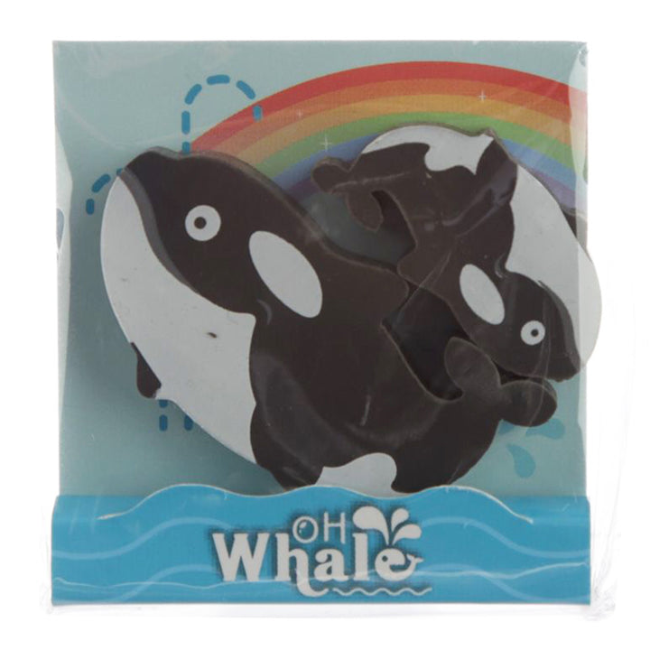 Mini Whale Erasers | Single 2-Part Set | Party Bag Gift | Cracker Filler