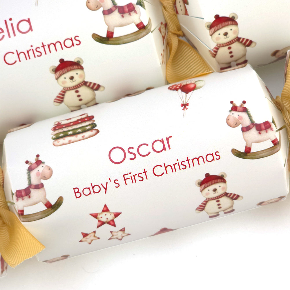 Personalised Baby's 1st Christmas Crackers | Craft Kit | Add Name | Minimum 4