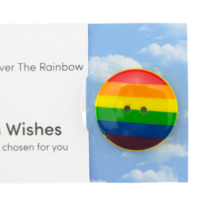 Somewhere Over the Rainbow | Button Wishes Sew On Token | Cracker Filler