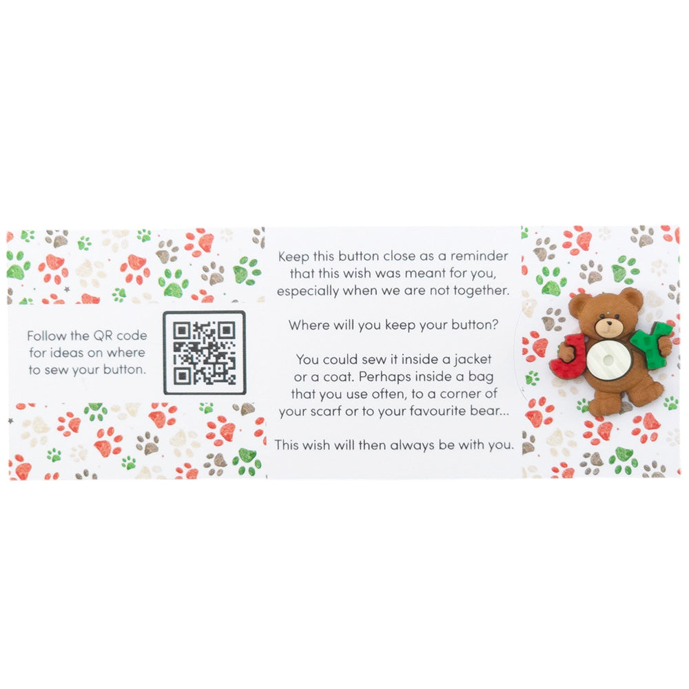 You Bring Joy to My Life | Christmas | Button Wishes Sew On Token | Mini Gift