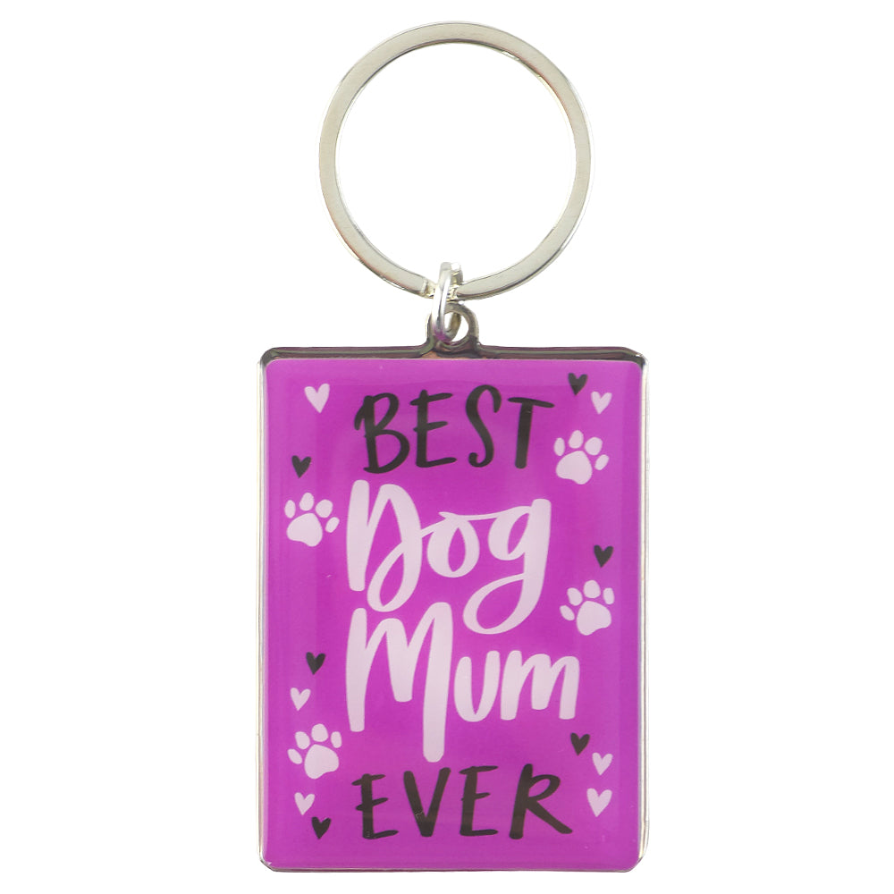 Best Dog Mum Ever | Metal Keyring | Mini Gift | Cracker Filler